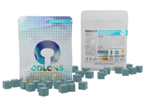 Colors Blue Raspberry Mushroom Gummies